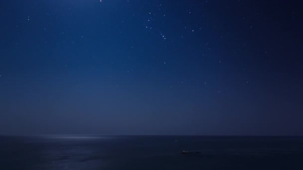 Noche Entra Mañana Amanecer Mar Una Isla Solitaria Profundo Del — Vídeo de stock