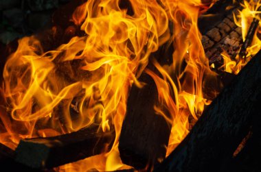 açık alev dokusu ve arka plan