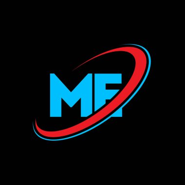 ME M E harfli logo tasarımı. İlk harf ME bağlı daire büyük harfli monogram logo kırmızı ve mavi. ME logosu, M.E. tasarımı. Ben mi?