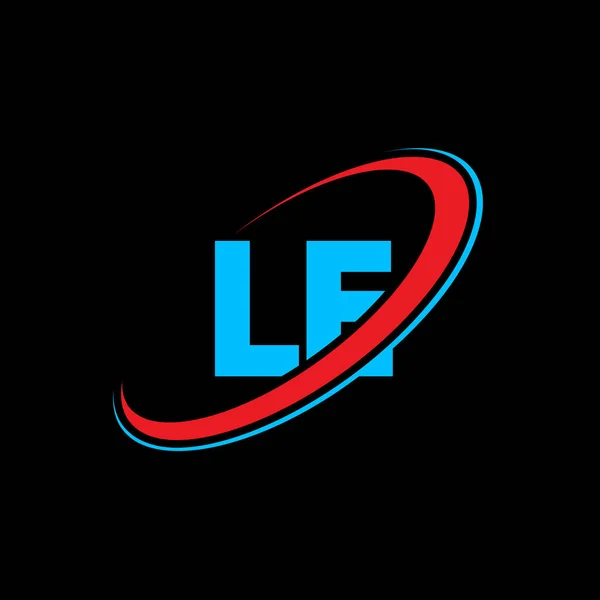 Letter Logo Design Initial Letter Linked Circle Uppercase Monogram Logo — Stock Vector
