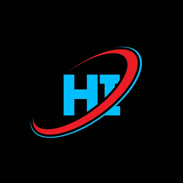 Harf Logosu Tasarımı Harf Bağlı Daire Büyük Harfli Monogram Logo — Stok Vektör