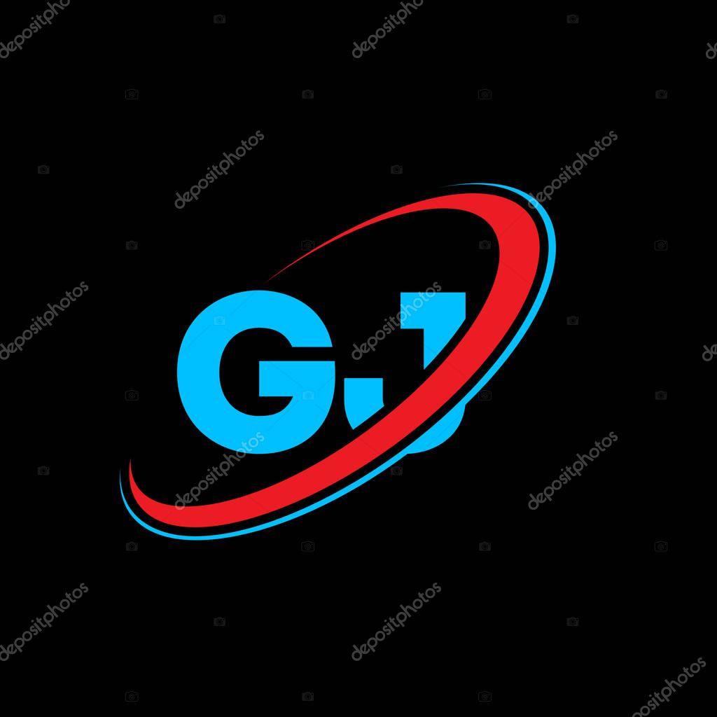 Gj G J Letter Logo Design Initial Letter Gj Linked Circle Uppercase Monogram Logo Red And Blue Gj Logo G J Design Gj G J Premium Vector In Adobe Illustrator Ai