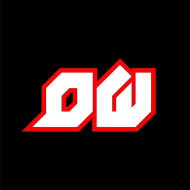DW logo design, initial DW letter design with sci-fi style. DW logo for game, esport, Technology, Digital, Community or Business. D W sport modern Italic alphabet font. Typography urban style fonts.	