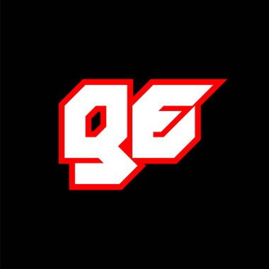 GE logo tasarımı, bilim kurgu tarzında GE harfi dizaynı. Oyun, Esport, Teknoloji, Dijital, Topluluk veya İş için GE logosu. G E spor modern Italic alfabe yazı tipi. Tipografi kentsel yazı tipleri.