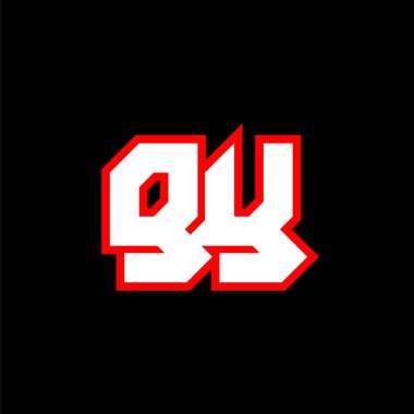 GY logo design, initial GY letter design with sci-fi style. GY logo for game, esport, Technology, Digital, Community or Business. G Y sport modern Italic alphabet font. Typography urban style fonts.	