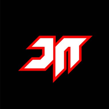 JN logo tasarımı, bilim-kurgu tarzında JN harf tasarımı. Oyun, Esport, Teknoloji, Dijital, Topluluk veya İş için JN logosu. J N spor modern Italic alfabe yazı tipi. Tipografi kentsel yazı tipleri.