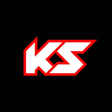 KS logo design, initial KS letter design with sci-fi style. KS logo for game, esport, Technology, Digital, Community or Business. K S sport modern Italic alphabet font. Typography urban style fonts.	