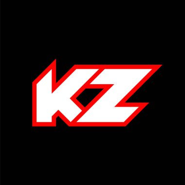 KZ logo tasarımı, ilk KZ harf dizaynı bilim-kurgu tarzında. Oyun, Esport, Teknoloji, Dijital, Topluluk veya İş için KZ logosu. K Z spor modern Italic alfabe yazı tipi. Tipografi kentsel yazı tipleri.