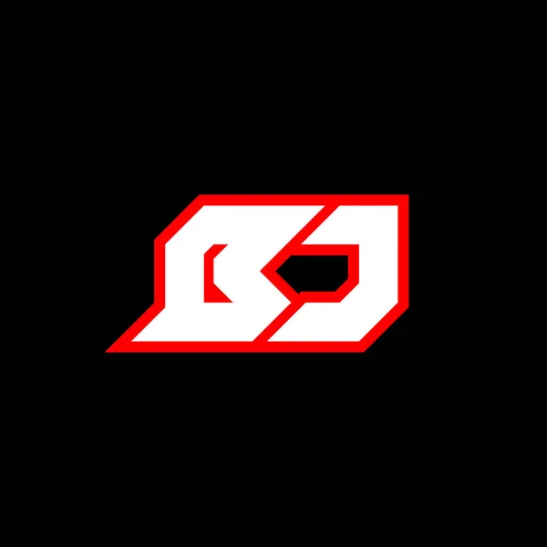 Diseño Logotipo Diseño Inicial Letra Con Estilo Ciencia Ficción Logotipo — Archivo Imágenes Vectoriales