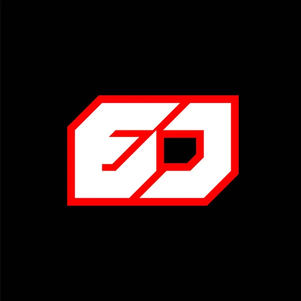 Logo Design Initial Letter Design Sci Style Logo Game Esport – Stock-vektor