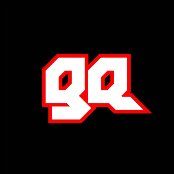 Gqロゴデザイン Sci Fiスタイルの初期Gq文字デザイン ゲーム スポーツ テクノロジー デジタル コミュニティ ビジネス向けのGqロゴ Qは現代イタリア語のアルファベットフォントをスポーツします — ストックベクタ