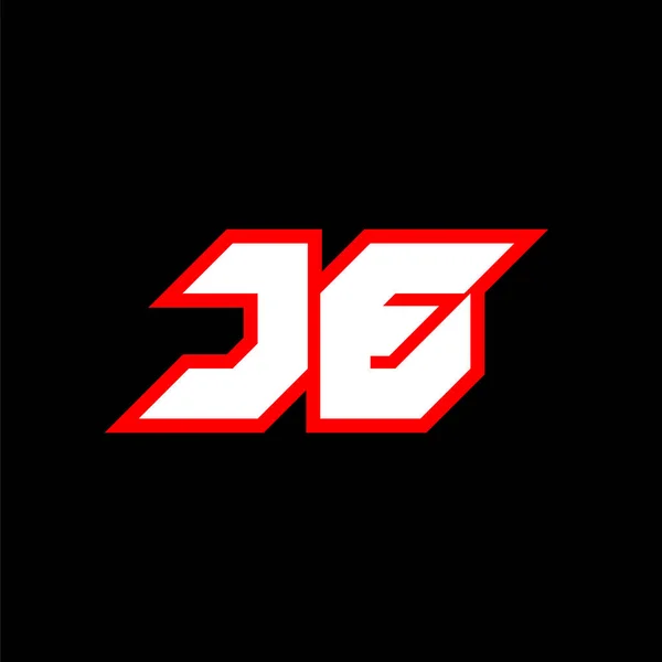Logo Design Initial Letter Design Sci Style Logo Game Esport — 图库矢量图片