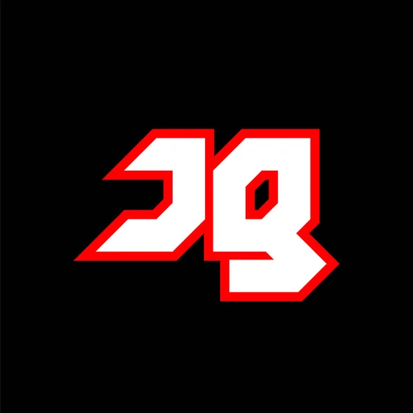 Jgのロゴデザイン Sf風の初期Jgの文字デザイン ゲーム スポーツ テクノロジー デジタル コミュニティまたはビジネスのJgロゴ Gは現代イタリア語のアルファベットフォントをスポーツします タイポグラフィ都市型フォント — ストックベクタ