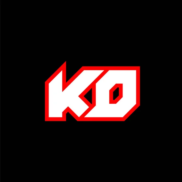 Kdロゴデザイン Sci Fiスタイルの初期Kd文字デザイン ゲーム スポーツ テクノロジー デジタル コミュニティまたはビジネスのKdロゴ Dは現代イタリア語のアルファベットフォントをスポーツします タイポグラフィ都市型フォント — ストックベクタ