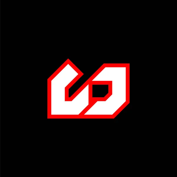 Logo Design Ursprungliga Brev Design Med Sci Stil Logotyp För — Stock vektor