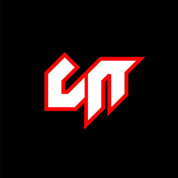 Logo Design Ursprüngliche Buchstabengestaltung Science Fiction Stil Logo Für Spiel — Stockvektor