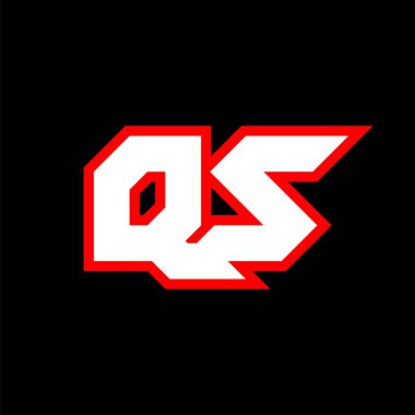 QS logo design, initial QS letter design with sci-fi style. QS logo for game, esport, Technology, Digital, Community or Business. Q S sport modern Italic alphabet font. Typography urban style fonts.	