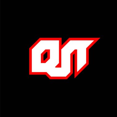 QN logo design, initial QN letter design with sci-fi style. QN logo for game, esport, Technology, Digital, Community or Business. Q N sport modern Italic alphabet font. Typography urban style fonts.	