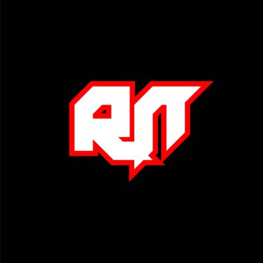 RN logo tasarımı, bilim-kurgu tarzında RN harf tasarımı. Oyun, Esport, Teknoloji, Dijital, Topluluk veya İş için RN logosu. R N spor modern Italic alfabe yazı tipi. Tipografi kentsel yazı tipleri.