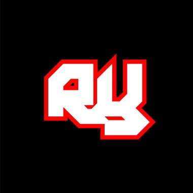 RY logo tasarımı, bilim kurgu tarzında ilk RY harfi tasarımı. Oyun, Esport, Teknoloji, Dijital, Topluluk veya İş için RY logosu. R Y spor modern Italic alfabe yazı tipi. Tipografi kentsel yazı tipleri.