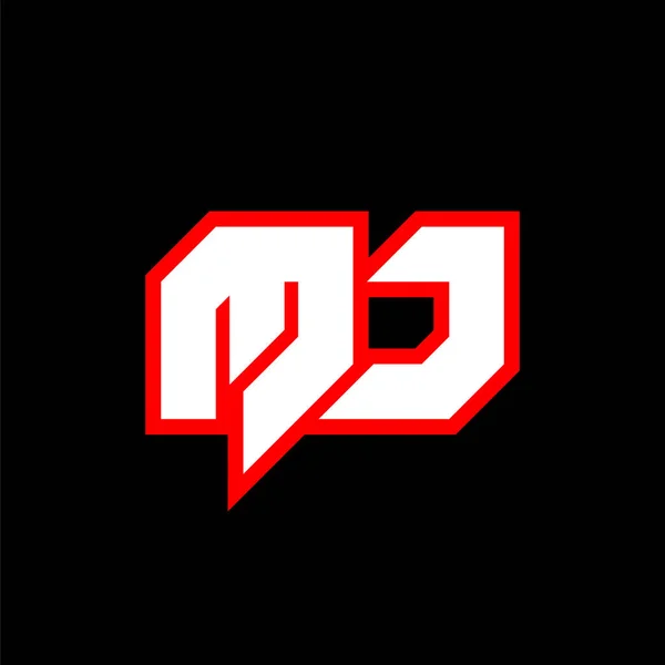 Logo Design Ursprüngliches Buchstabendesign Science Fiction Stil Logo Für Spiel — Stockvektor