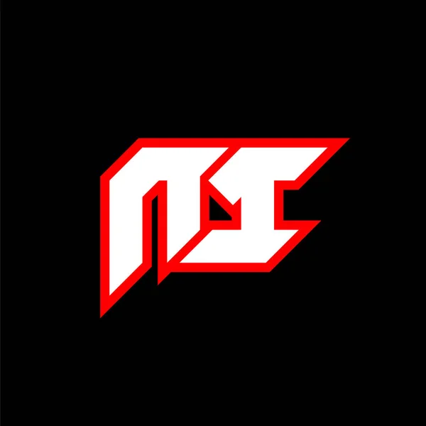 Logo Design Initial Letter Design Sci Style Logo Game Esport — Stock Vector