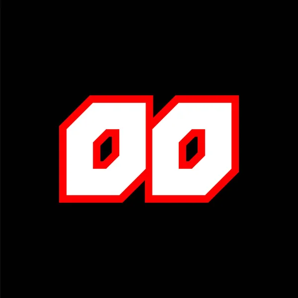 Ooロゴデザイン Sci Fiスタイルの初期のOo文字デザイン ゲーム スポーツ テクノロジー デジタル コミュニティ ビジネスのためのOoロゴ Oスポーツ現代イタリア語のアルファベットフォント — ストックベクタ