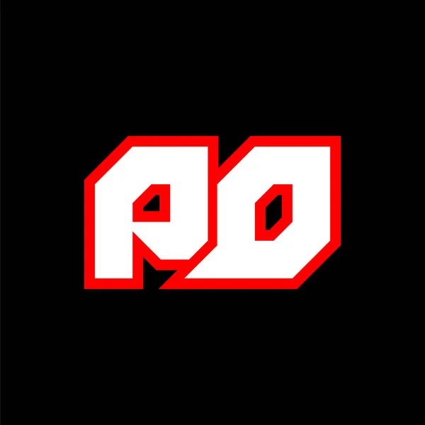 Pdロゴデザイン Sci Fiスタイルの最初のPdレターデザイン ゲーム スポーツ テクノロジー デジタル コミュニティまたはビジネスのPdロゴ Dは現代イタリア語のアルファベットフォントをスポーツします タイポグラフィ都市型フォント — ストックベクタ