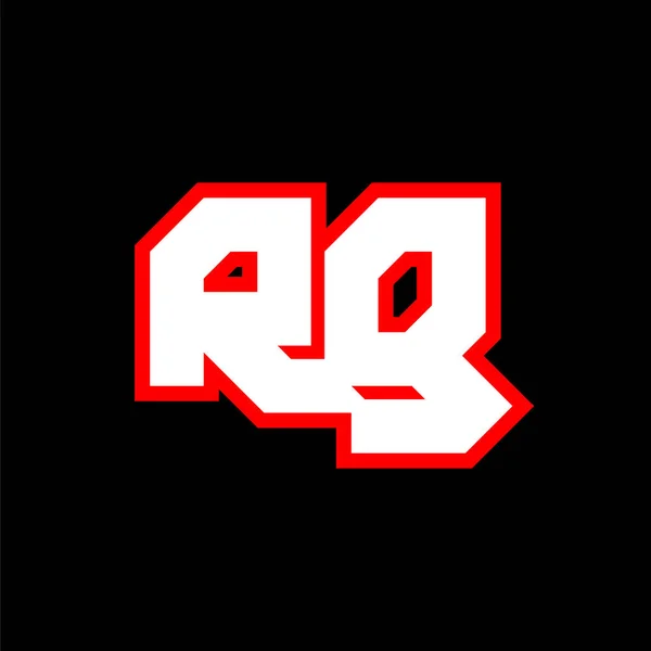Rgロゴデザイン Sci Fiスタイルの最初のRg文字デザイン ゲーム スポーツ テクノロジー デジタル コミュニティまたはビジネスのRgロゴ Gは現代イタリア語のアルファベットフォントをスポーツします タイポグラフィ都市型フォント — ストックベクタ