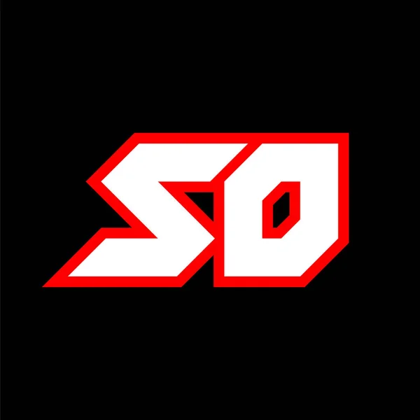 Logo Design Initial Letter Design Sci Style Logo Game Esport — Vector de stock