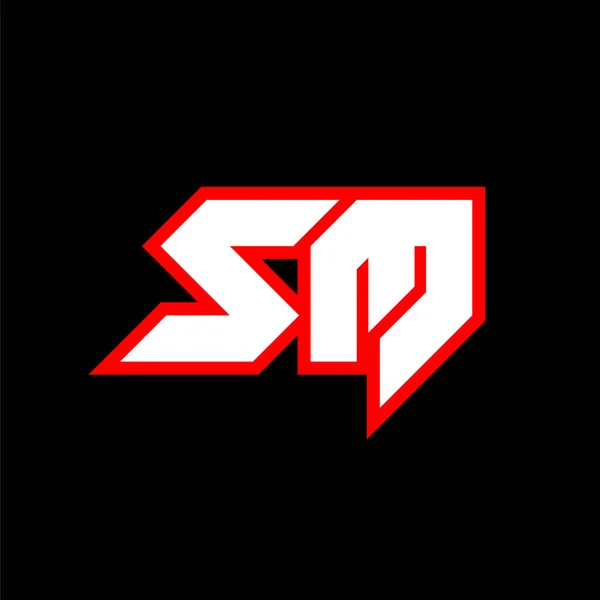 Формат Логотипу Початковий Дизайн Букв Стилем Sci Логотип Гри Спорту — стоковий вектор