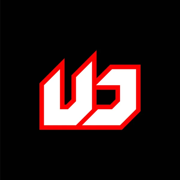 Logo Design Initial Letter Design Sci Style Logo Game Esport — Vector de stock