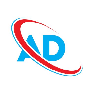 AD Harfi logo tasarımı, AD Harfi, AD vektörü, AD simgesi