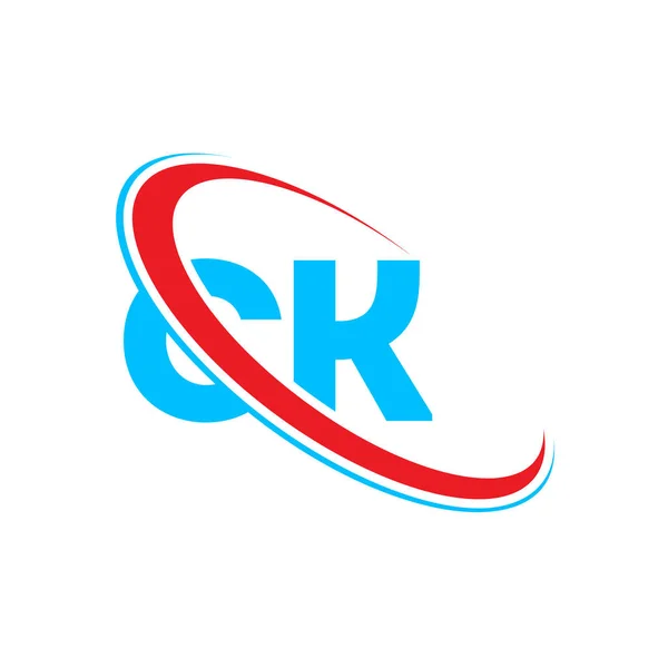 Buchstabe Logo Design Anfangsbuchstabe Verknüpft Kreis Großbuchstaben Monogramm Logo Rot — Stockvektor