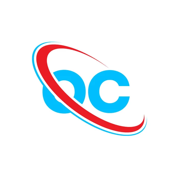 Letter Logo Design Initial Letter Linked Circle Upercase Monogram Logo — Stock Vector