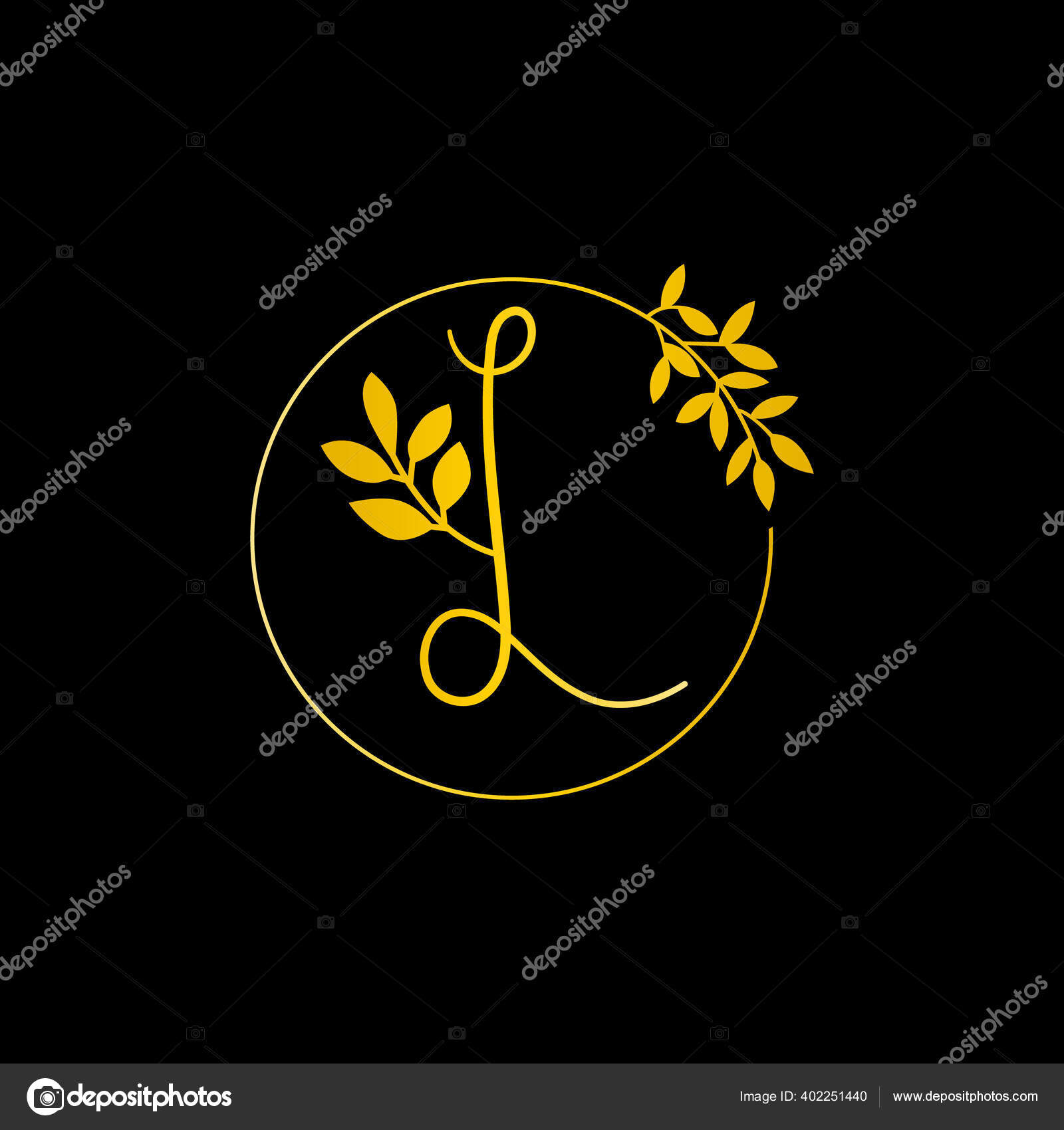Huruf Emas Dan Desain Logo Gold Leaf Surat Emas Mewah Stok Vektor C Mamuntwofiveg 402251440