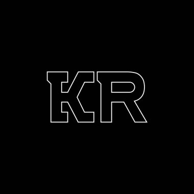 KR harfi logo tasarımı. KR vektör tasarımı. KR, kr simge tasarımı.