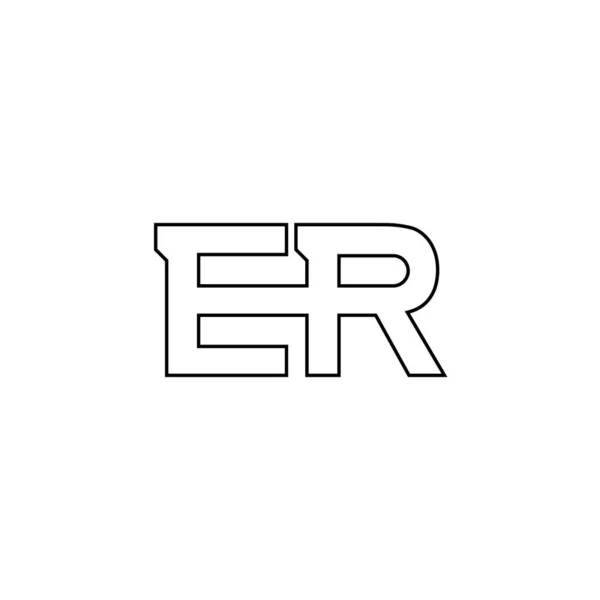 Erレターロゴデザイン 会社のロゴのためのErロゴデザイン 彼女のロゴ 手紙だ — ストックベクタ
