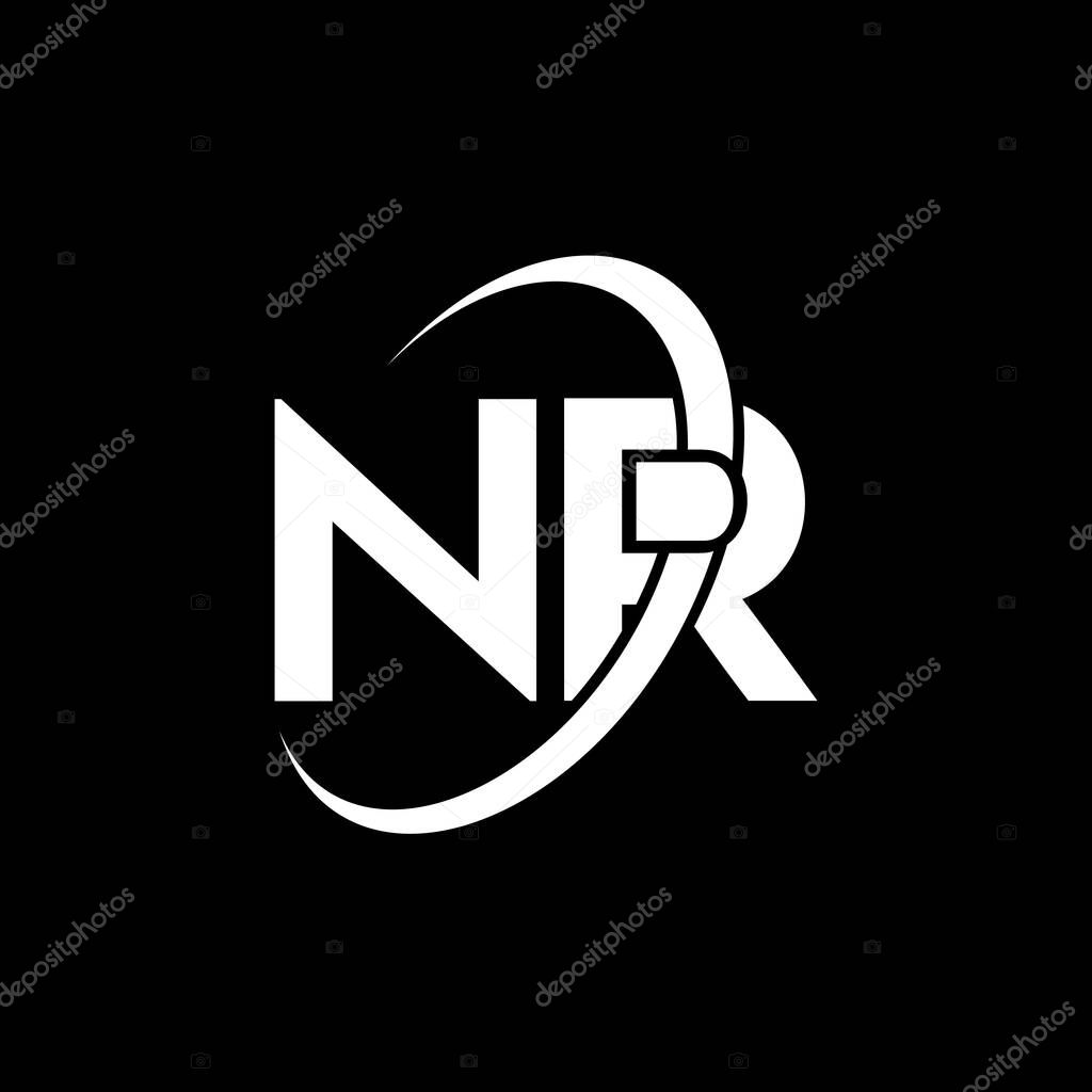 NR Letter Logo Design. Initial letters NR logo icon. Abstract letter NR N R minimal logo design template. N R Letter Design Vector with black Colors. nr logo
