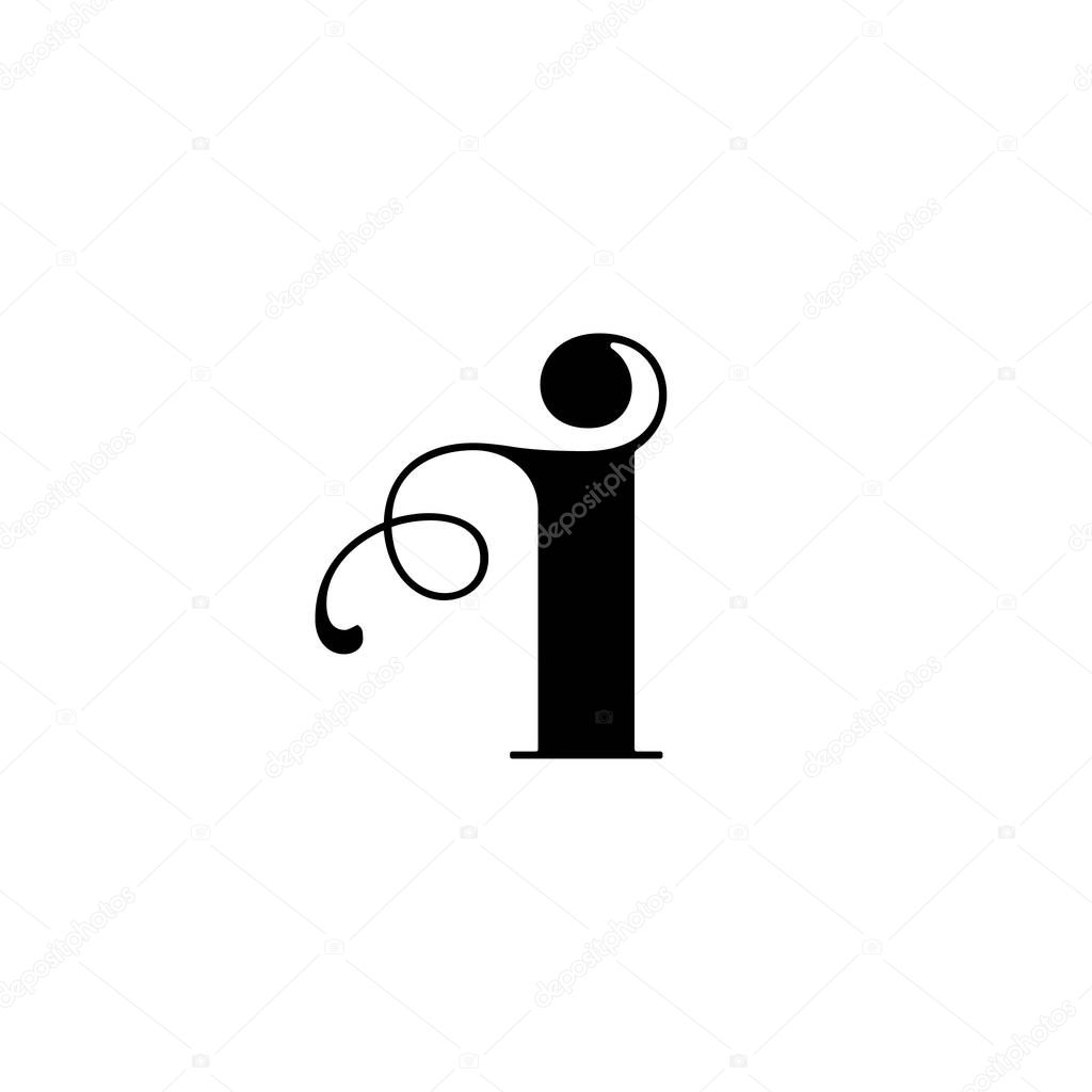 I letter logo design for fashion and beauty and spa company. I letter vector icon.