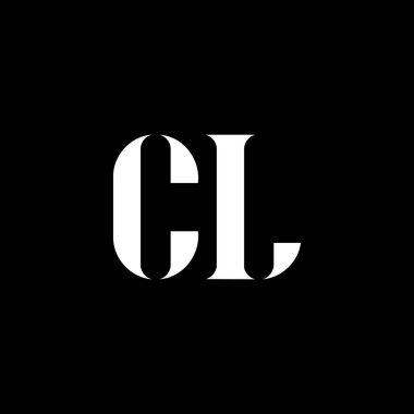 CL C L harf logosu tasarımı. İlk harf CL büyük harf monogram logo beyaz renk. CL logosu, C L tasarımı. CL, C L