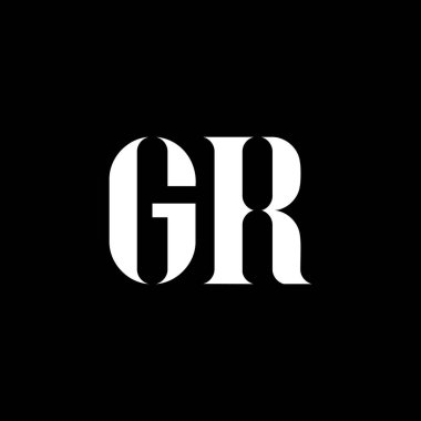 GR G harfi logo tasarımı. Baş harf GR büyük harf monogram logo beyaz renk. GR logosu, G R tasarımı. GR, G R G R G harfi logo tasarımı. Baş harf GR büyük harf monogram logo beyaz renk. GR logosu, G R tasarımı. GR, G R