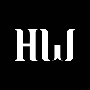HW H W harfli logo tasarımı. İlk harf HW büyük harf logo beyaz renk. HW logosu, H W tasarımı. HW, H W