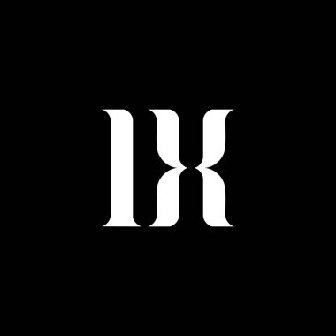 IX I X harfli logo tasarımı. İlk harf IX büyük harf monogram logo beyaz renk. IX logosu, I X tasarımı. IX, I X