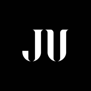JU J U letter logo design. Initial letter JU uppercase monogram logo white color. JU logo, J U design. JU, J U	 clipart