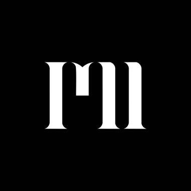 MI M harfi logo tasarımı. İlk harf MI büyük harfli monogram logo beyaz renk. MI logosu, M I tasarımı. MI, M I