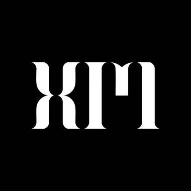 XM X M harfli logo tasarımı. İlk harf XM büyük harf logo beyaz renk. XM logosu, X M tasarımı. XM, X M