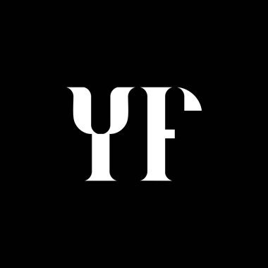 YF harf logosu tasarımı. İlk harf YF büyük harf monogram logo beyaz renk. YF logosu, Y F tasarımı. YF, Y F F Y F harfi logo tasarımı. İlk harf YF büyük harf monogram logo beyaz renk. YF logosu, Y F tasarımı. YF, Y F