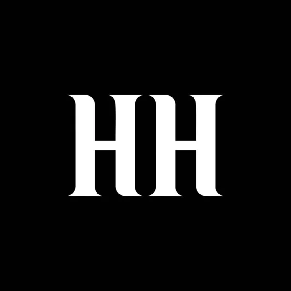 H文字のロゴデザイン 初期文字Hh大文字のモノグラムロゴ白の色 Hhロゴ Hデザイン Hああ Hのロゴ Hのロゴ Hの文字 Hの文字 Hの文字 — ストックベクタ