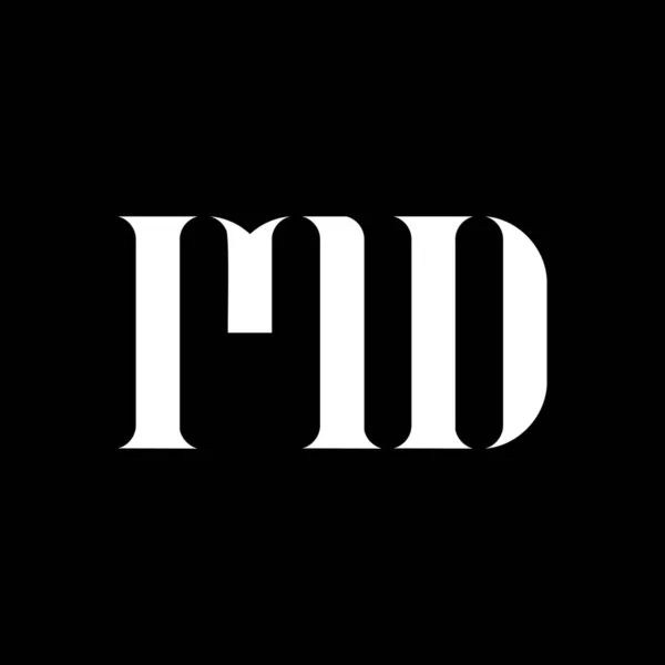 Md信标设计 首字母Md大写字母标识白色 Md标志 D设计 医学博士 医学博士 — 图库矢量图片